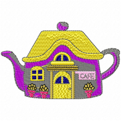 Teapots Embroidery Design 10 Teapots Embroidery Design 10